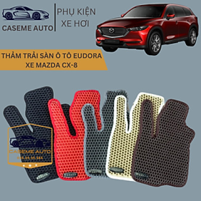 [MAZDA CX-8] Thảm Trải Sàn, Lót Sàn Ô Tô Cao Su Eudora CloudFoam Thiết Kế Theo Xe Dành Cho Xe MAZDA CX-8, Chống Nước, Không Mùi, Ngăn Bụi Bẩn, Dễ Vệ Sinh - Hàng Chính Hãng