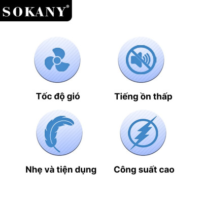 Máy sấy tóc 2 chiều nóng lạnh SOKANY SK-14020 công suất lớn 2400W, cung cấp ion âm chăm sóc tóc chuyên nghiệp - HÀNG CHÍNH HÃNG