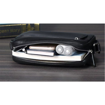 Túi đeo chéo nam ngang nhỏ gọn cao cấp BHM2030 chuẩn da bò thật