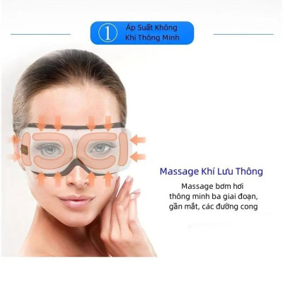 Máy Massage Mắt GDV Kết Hợp Chế Độ Rung Kết Nối Bluetooth, Làm Giảm Căng Thẳng Mệt Mỏi Và Lưu Thông Máu Cho Mắt - Hàng Chính Hãng
