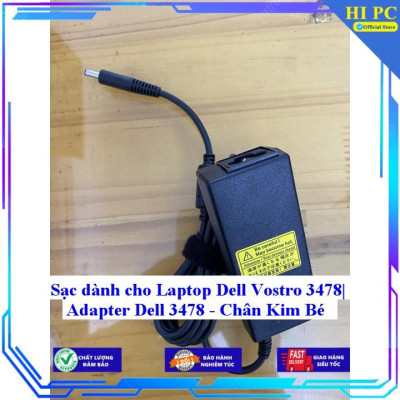 Sạc dành cho Laptop Dell Vostro 3478 Adapter Dell 3478 Chân Kim Bé - Kèm Dây nguồn - Hàng Nhập Khẩu