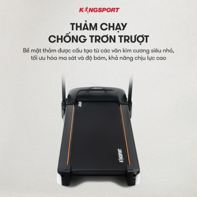 Máy chạy bộ KINGSPORT KS-2058 đa năng, nâng dốc tự động 18%, tốc độ tối đa 18km/h, khung sườn chắc chắn, cân nặng phù hợp từ dưới 80-85kg
