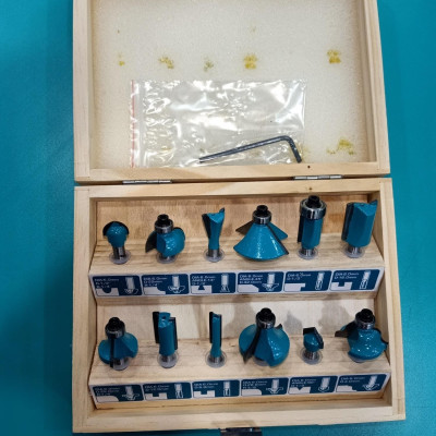 BỘ 12 MŨI PHAY GỖ (6MM) TOTAL TACSR0121