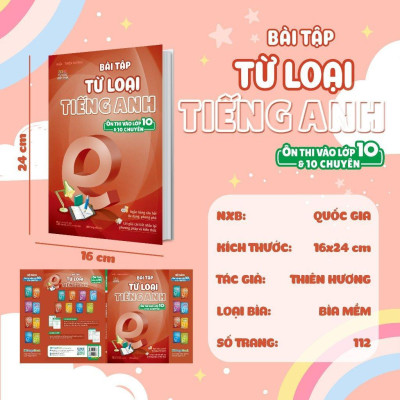 Sách - Bài Tập Từ Loại Tiếng Anh - Ôn Thi Vào Lớp 10 Và 10 Chuyên - Megabook