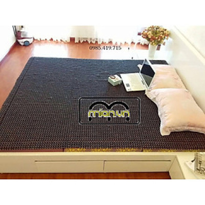 Chiếu Hạt Gỗ Cẩm Cao Cáp - Kích Thước 1,8mx2m hạt 1.2cm ( video , hình thật )