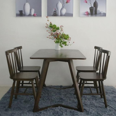 Bộ Bàn Ăn 4 Ghế Hiện Đại Nika Gỗ Sồi Nga Tự NhiênBàn 1m2+4 GhếBàn Ghế Ăn Cao Cấp Mộc Style