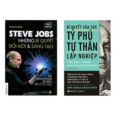 Combo Tỷ Phú Tự Thân Lập Nghiệp Steve Jobs : Bí Quyết Của Các Tỷ Phú Tự Thân Lập Nghiệp + Steve Jobs Những Bí Quyết Đổi Mới Và Sáng Tạo