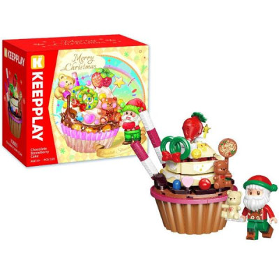 Đồ Chơi Lắp Ráp Chủ Đề Giáng Sinh - Chocolate Strawberry Cake - Keepplay K29805 (120 Mảnh Ghép)