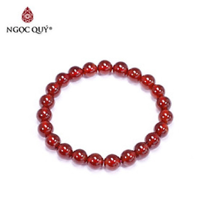 Vòng tay đá ngọc hồng lưu garnet AAA mệnh hỏa, thổ - Ngọc Quý Gemstones