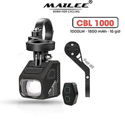 Đèn Xe Đạp Cao Cấp CBL-1000 lumens, dung lượng 1800 mAh Magic Shine , kèm giá đỡ và remote kèm theo (đủ phụ kiện) - Mai Lee