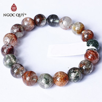 Vòng tay đá thạch anh ưu linh đa sắc size hạt 10mm  - Ngọc Quý Gemstones