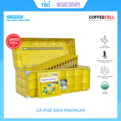 [MUA 1 TẶNG 5] Cà Phê Đen Premium Với Nhân Sâm Trắng Thượng Hạng COFFEECELL (30 gói x 3.5g) - Tăng cường hệ miễn dịch, Giải phóng tiềm năng nhà lãnh đạo - Hàng Chính Hãng