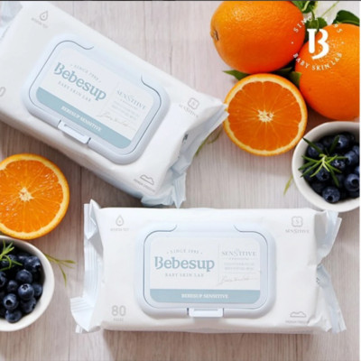 Khăn Ướt Hàn Quốc Bebesup Sensitive 20 Tờ/Gói Bỏ Túi Thương Hiệu Bebesup
