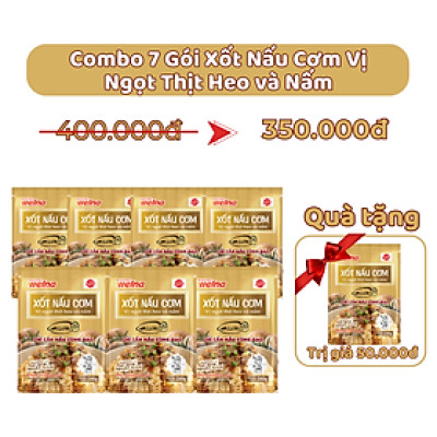 [Tặng 1 Gói] Combo 7 Gói Xốt Nấu Cơm Hương Vị Ngọt Thịt Heo Và Nấm -  Nisshin Seifun Welna Shop