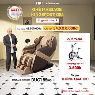 CHỈ GIAO MIỀN BẮC | Ghế massage toàn thân Kingsport G85 con lăn di động 3D, con lăn bắp chân chuyên biệt, công nghệ ion âm
