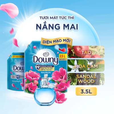 Túi Nước Xả Vải DOWNY Tinh Dầu Thiên Nhiên 3.5L