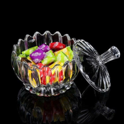 [KoSuyTu] TẾT - Thố Mứt Thủy Tinh Có Nắp Đậy Sang Trọng - Size lớn KT 16x16x16 CM