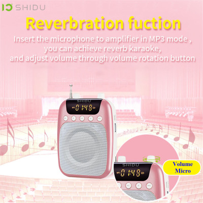 Tặng Kèm Micro Không Dây Trị Giá 139K - Loa Trợ Giảng Có Dây Shidu SD-S358 Công Suất Loa 10W Kết Nối Bluetooth,FM, Dung Lượng Pin 2500mAh Sử Dụng Lên Tới 15h. SHIDU S358 10W Wireless Mini Amplifier Meeting Guide Headset Micro Wireless - Hàng Chính Hãng