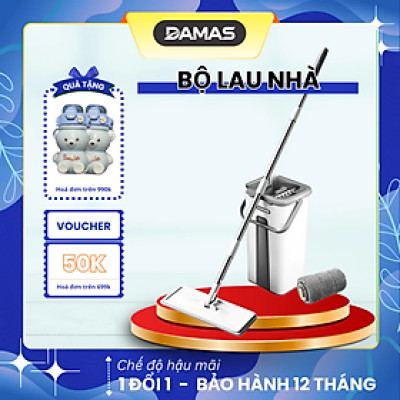 Bộ Cây Lau Nhà Tự Vắt Thông Minh , Chổi Lau Nhà Xoay 360 Độ , Dễ Dàng Len Lỏi Làm Sạch Những Góc Khuất, Thùng Chứa Nước Thiết Kế 2 Ngăn Riêng Biệt Tích Hợp Lược Gỡ Rối Giúp Giặt Sạch Và Vắt Khô Bông Lau Nhanh Chóng Mà Không Cần Tiếp Xúc - DAMAS Magic G130