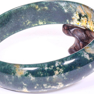 Vòng băng ngọc thủy tảo huyết ni 64 mệnh hỏa, mộc - Ngọc Quý Gemstones