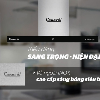 Máy hút mùi kính phẳng CANAVAL CA8290 - Hàng nhập khẩu