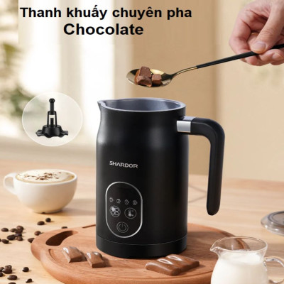 Máy đánh sữa tạo bọt cà phê, ca cao 4 trong 1 thương hiệu Anh Quốc Shardor MF0802 - Hàng nhập khẩu