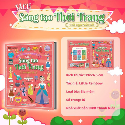 Sách - Sáng Tạo Thời Trang: Thời Trang Dự Tiệc (Hơn 100 Stickers) - Megabook