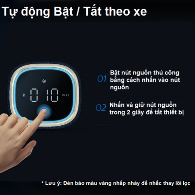 Máy khử mùi lọc không khí ô tô 3 tốc độ Philips S7601 (GP7601) - HÀNG NHẬP KHẨU