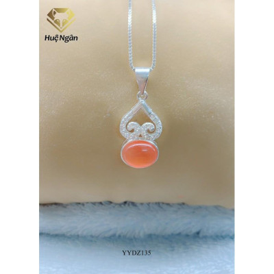 Dây chuyền bạc Ý 925 Huệ Ngân - Mặt đá phong thủy YYDZ135