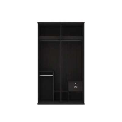 Tủ̉ quần áo cửa lùa 2 cánh BÌNH LONG gỗ công nghiệp cao cấp, phối màu nâu đen hiện đại