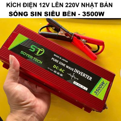 ̣( HÀNG NHẬT ) Bộ Kích Điện Inverter 12V-220V : 3500W Sóng Sin Chuẩn – Chạy Ổn Định, Siêu Bền
