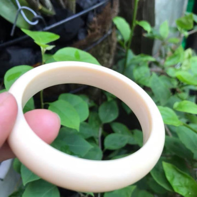 VÒNG TRẮNG NI 54MM x Bản Cao 12mm x Dầy 8mm . VÒNG TAY NỮ ĐEO MÀU TRẮNG GIẢ NGÀ HAY GỌI LÀ XƯƠNG MỸ NGHỆ SIZE 54MM x Bản Cao 12mm x Dầy 8mm NẶNG 50KG - 57KG ĐEO Ạ