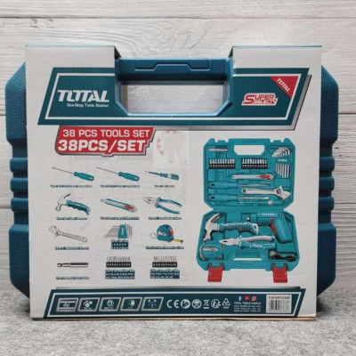 BỘ 38 MÓN BAO GỒM MÁY SIẾT VÍT TSDLI0402 DÙNG PIN 4V TOTAL THKTHP10386 - HÀNG CHÍNH HÃNG