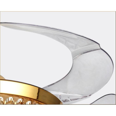 Quạt đèn LED CHOSON cánh cụp xèo phong cánh hiện đại- 3 chế độ ánh sáng - kèm điều khiển từ xa