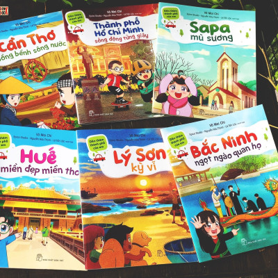 (Combo 6 cuốn, minh họa in màu) ĐẾN THĂM THÀNH PHỐ CỦA EM - CẦN THƠ BỒNG BỀNH SÔNG NƯỚC - THÀNH PHỐ HỒ CHÍ MINH SỐNG ĐỘNG TỪNG GIÂY - SAPA MÙ SƯƠNG - LÝ SƠN KỲ VĨ - HUẾ MIỀN ĐẸP MIỀN THƠ - BẮC NINH NGỌT NGÀO QUAN HỌ - Võ Mai Chi – Nxb Trẻ - bìa mềm