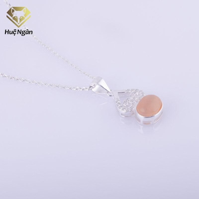 Dây chuyền bạc Ý 925 Huệ Ngân - Mặt đá phong thủy YYDZ135