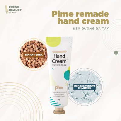Kem dưỡng da tay Pime Handcream làm mềm, trắng mịn, cải thiện nứt nẻ, khô ráp 50g