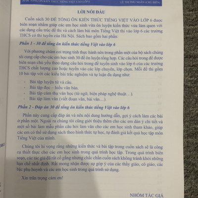 30 Đề tổng ôn kiến thức Tiếng Việt vào Lớp 6