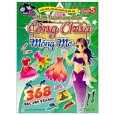 368 Bóc Dán Sticker - Hình Dán Trang Phục Công Chúa - Quyển 5 - Mộng Mơ