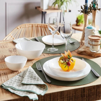 Bộ 6 bát tô thủy tinh Luminarc Diwali Precious 18cm Q1657*6, dùng lò vi sóng, máy rửa bát