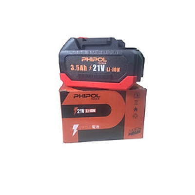 Pin 10 cell dung lượng 1300mAh PHIPOL TOOLS 3.5Ah/21V LI-ION có đèn báo hiển thị dung lượng - Hàng Chính Hãng