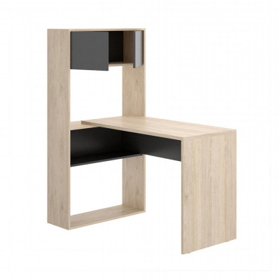 Bàn làm việc gỗ công nghiệp tiện lợi kèm giá sách SMLIFE Dieter