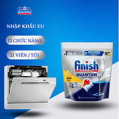 Viên rửa bát Finish Quantum Max 60 viên - Hàng chính hãng 