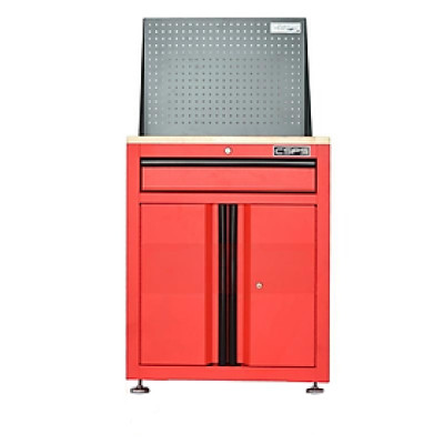 Tủ dụng cụ CSPS 61cm - 01 hộc kéo màu đỏ chân tăng chỉnh ván gỗ vách lưới