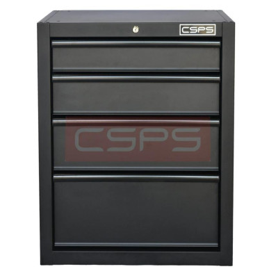 Tủ dụng cụ CSPS 61cm - 04 hộc kéo màu đen có chân tủ