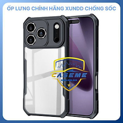 Ốp Lưng XUNDD Dành Cho iPhone Air, iPhone 17, iPhone 17 Pro, iPhone 17 Pro Max Chống Sốc, TPU + Acrylic Trong Suốt, Bảo Vệ Camera - Hàng Nhập Khẩu