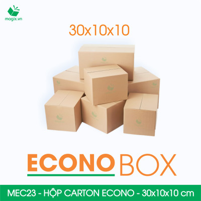 MEC23 - 30x10x10 cm - Combo 60 thùng hộp carton trơn siêu tiết kiệm ECONO