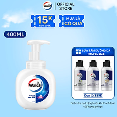 Bọt rửa tay kháng khuẩn Walch dưỡng da tay mềm mịn 400ml