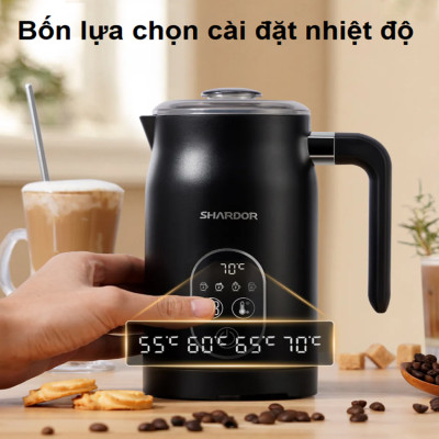 Máy đánh sữa tạo bọt cà phê, ca cao 4 trong 1 thương hiệu Anh Quốc Shardor MF0802 công suất 500W - Hàng chính hãng