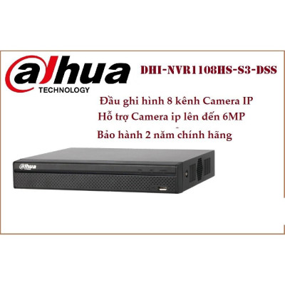 Đầu ghi hình camera IP 8 kênh DAHUA DHI-NVR1108HS-S3/H - Hàng chính hãng